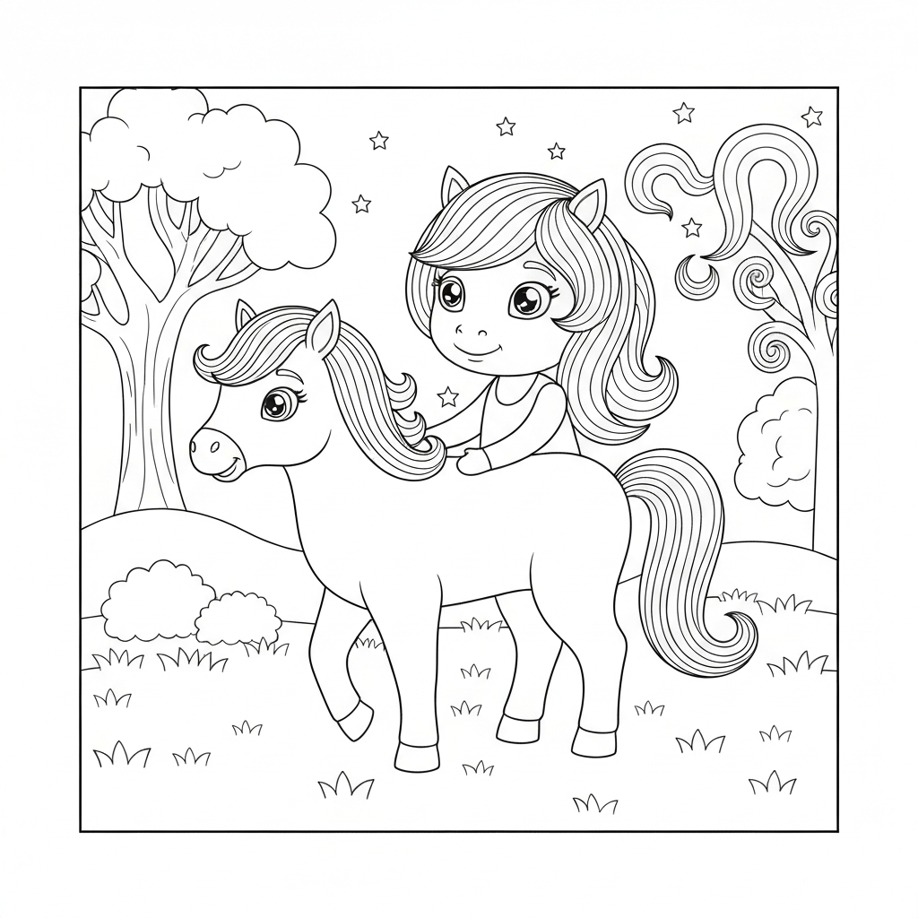 baby unicorn family coloring page