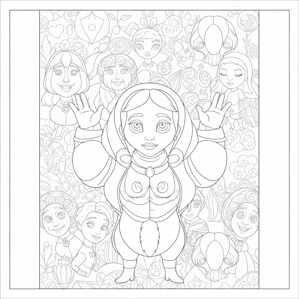beauty and the beast pattern coloring page