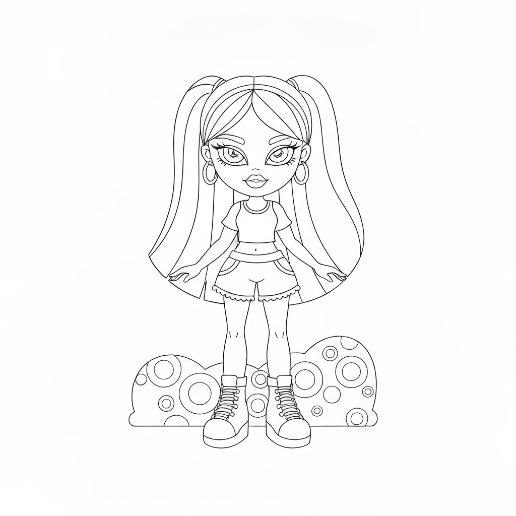 Bratz-Puppe Mandala-Malvorlage
