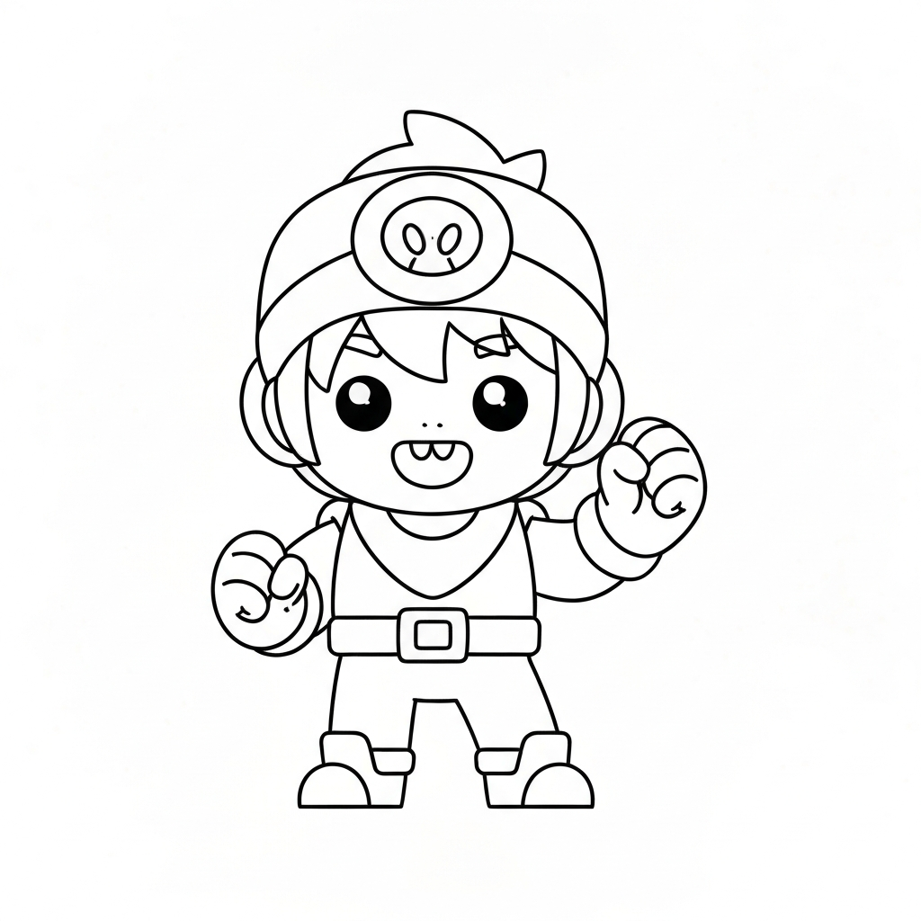 brawl stars cartoon coloring page