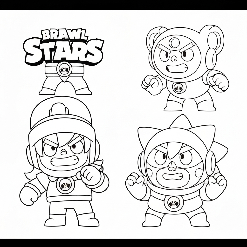 brawl stars detailed coloring page