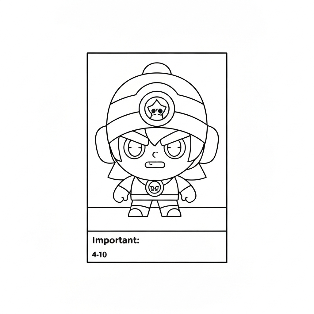 brawl stars easy coloring page