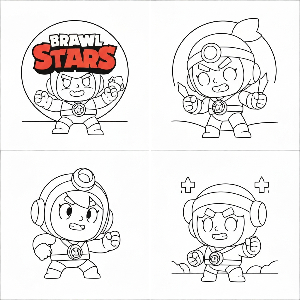 brawl stars educational coloring page
