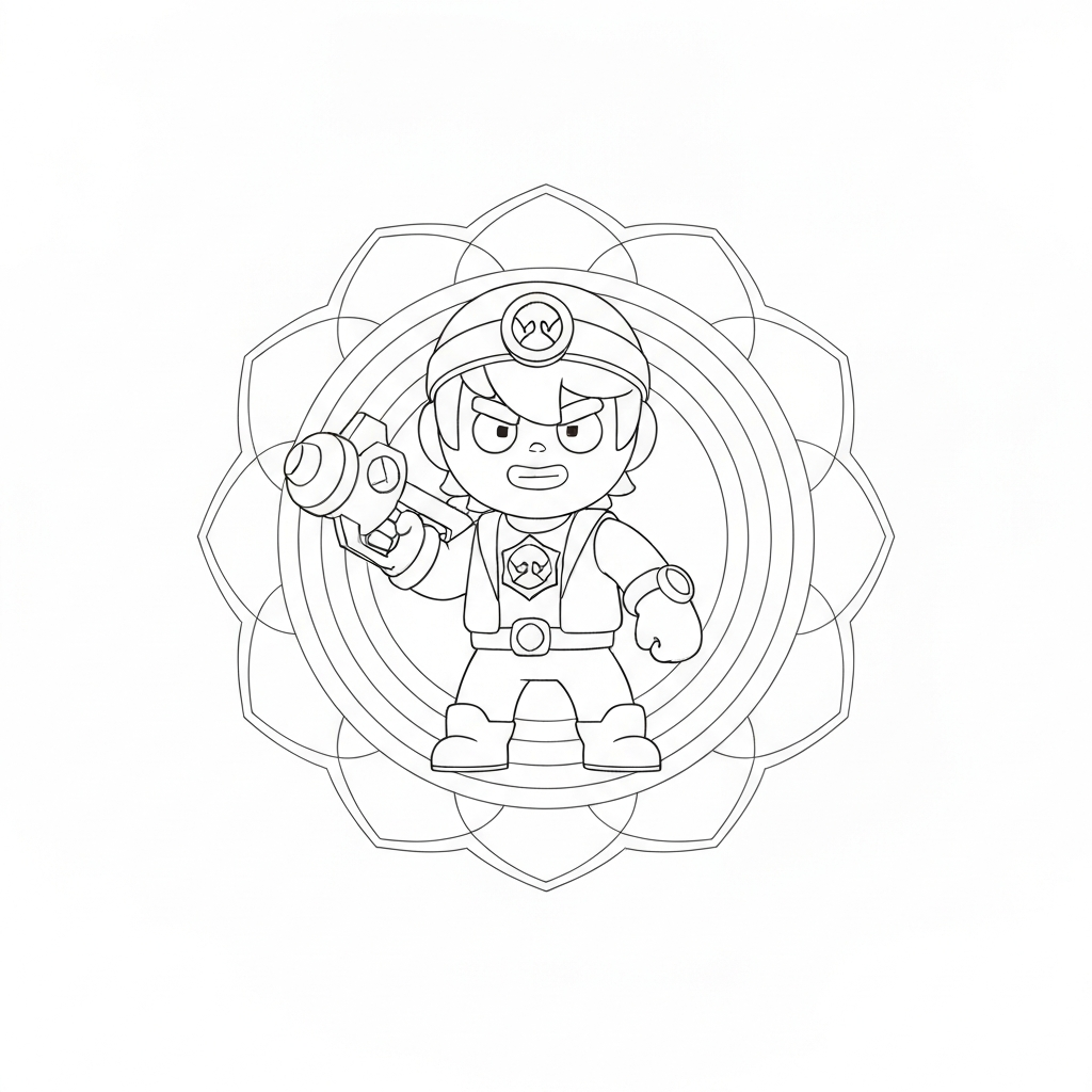 brawl stars mandala coloring page