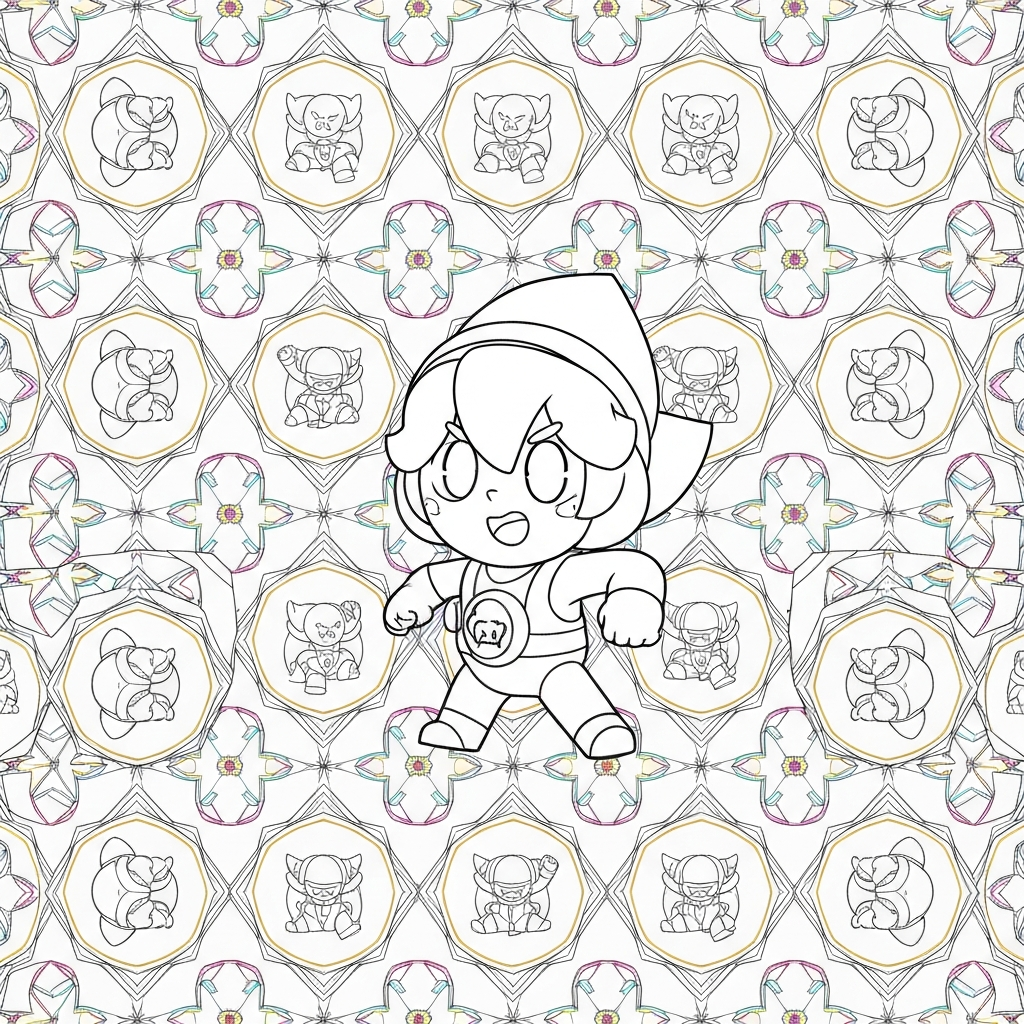 brawl stars pattern coloring page