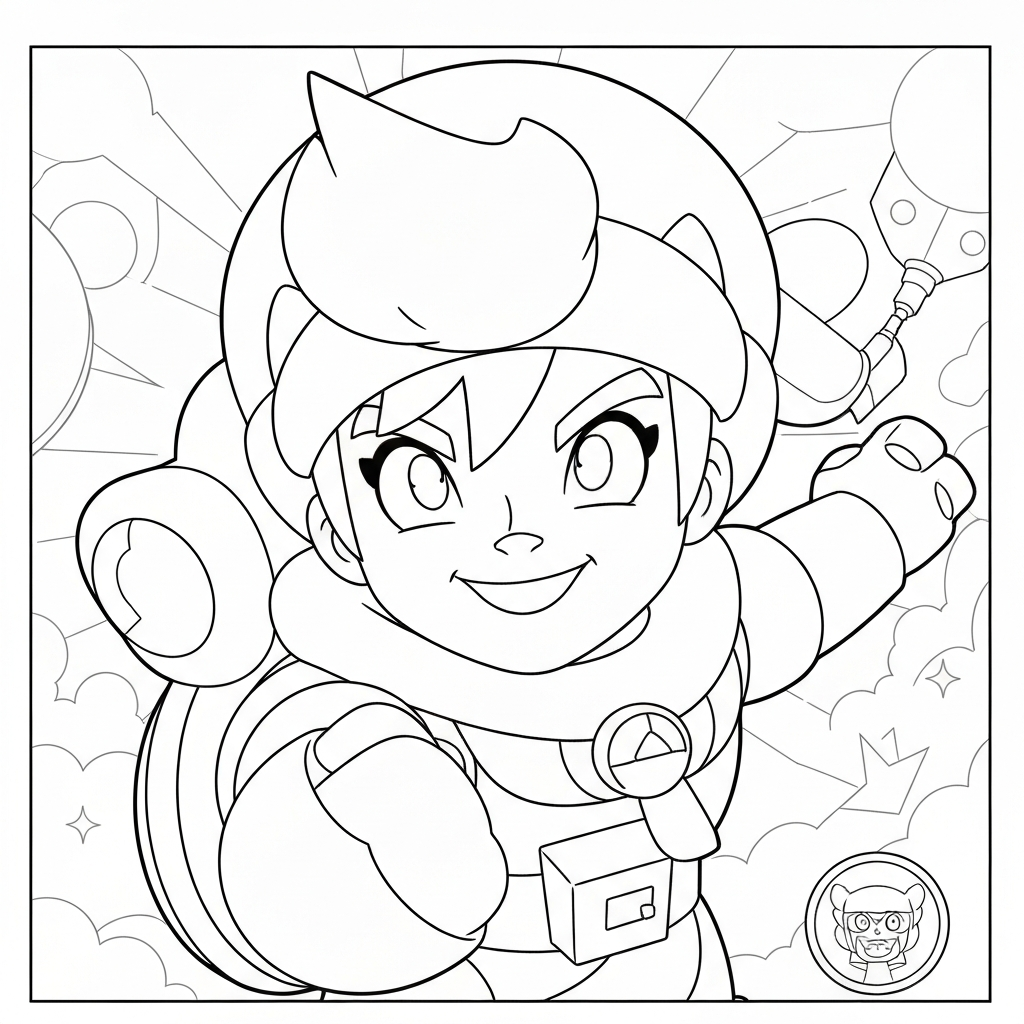 brawl stars portrait coloring page
