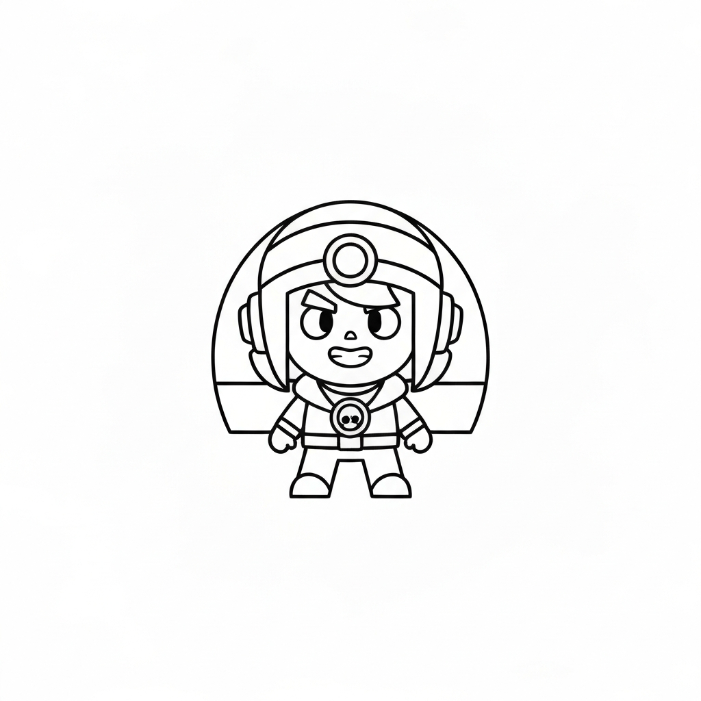 brawl stars simple coloring page