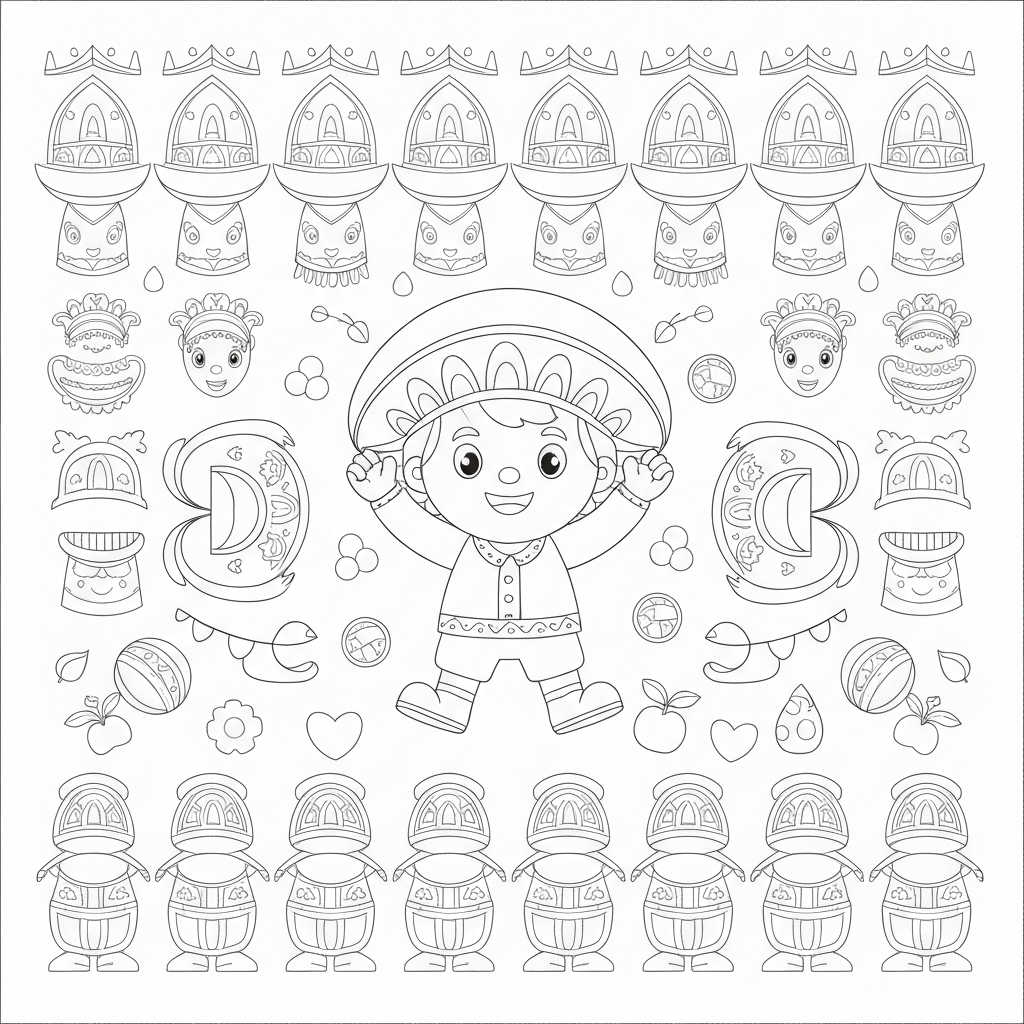 cinco de mayo pattern coloring page