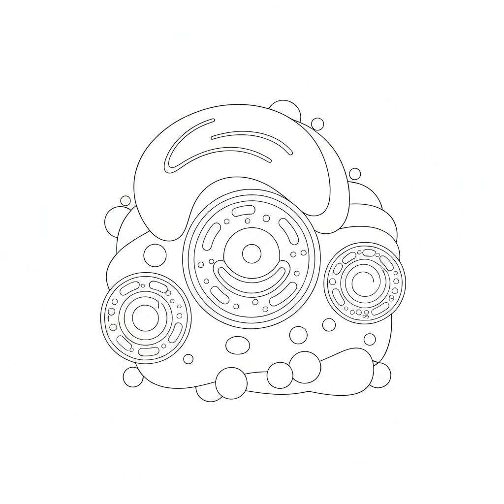 cinnamon roll mandala coloring page