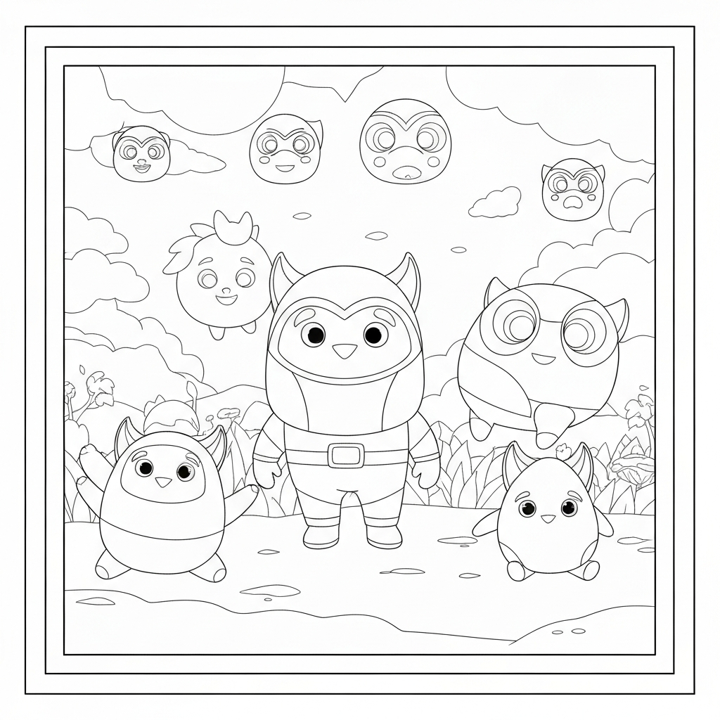 kleurboek squishmallows actie kleurplaat