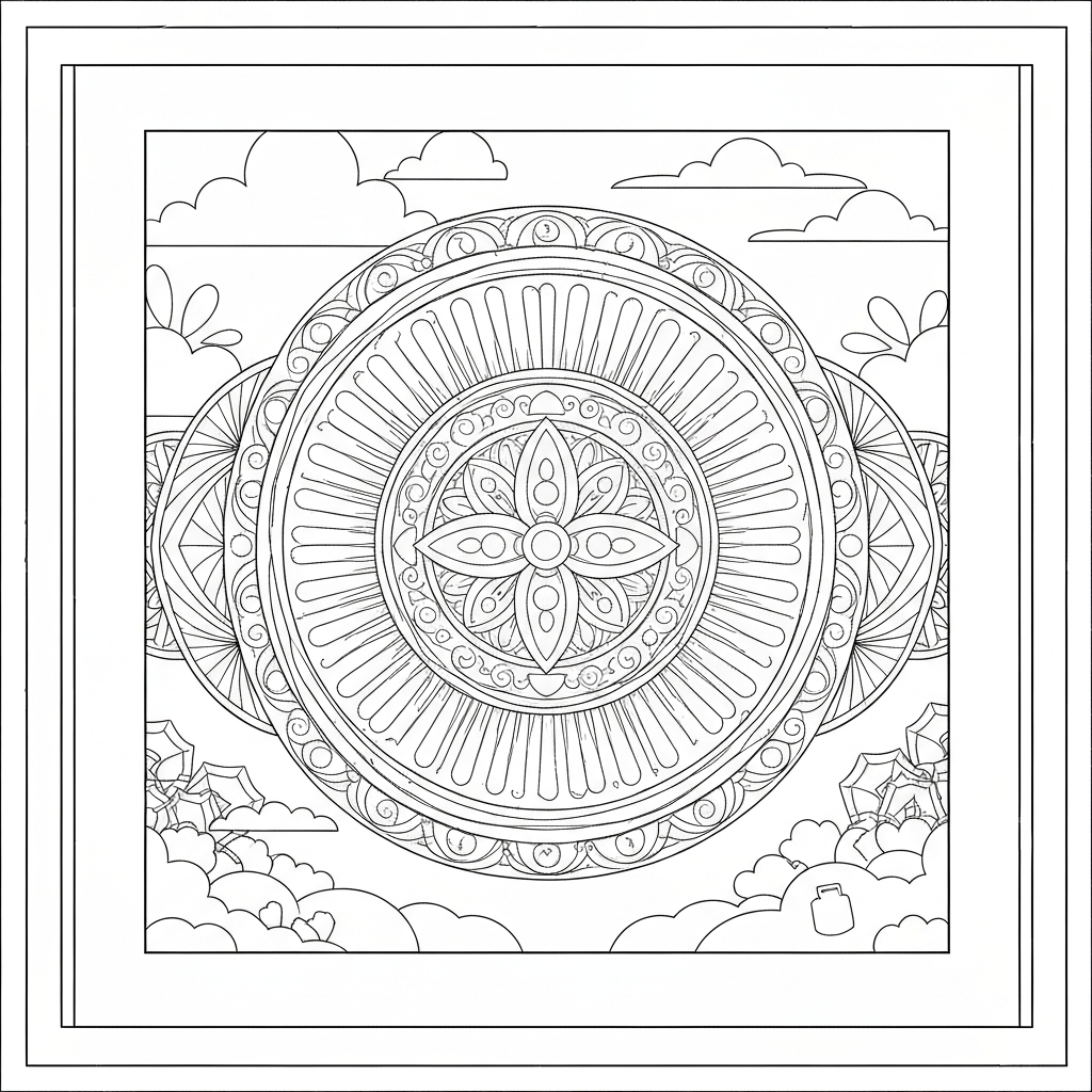 construction mandala coloring page