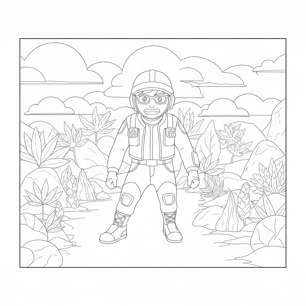 december action coloring page