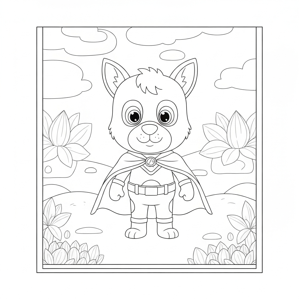 dogman baby coloring page