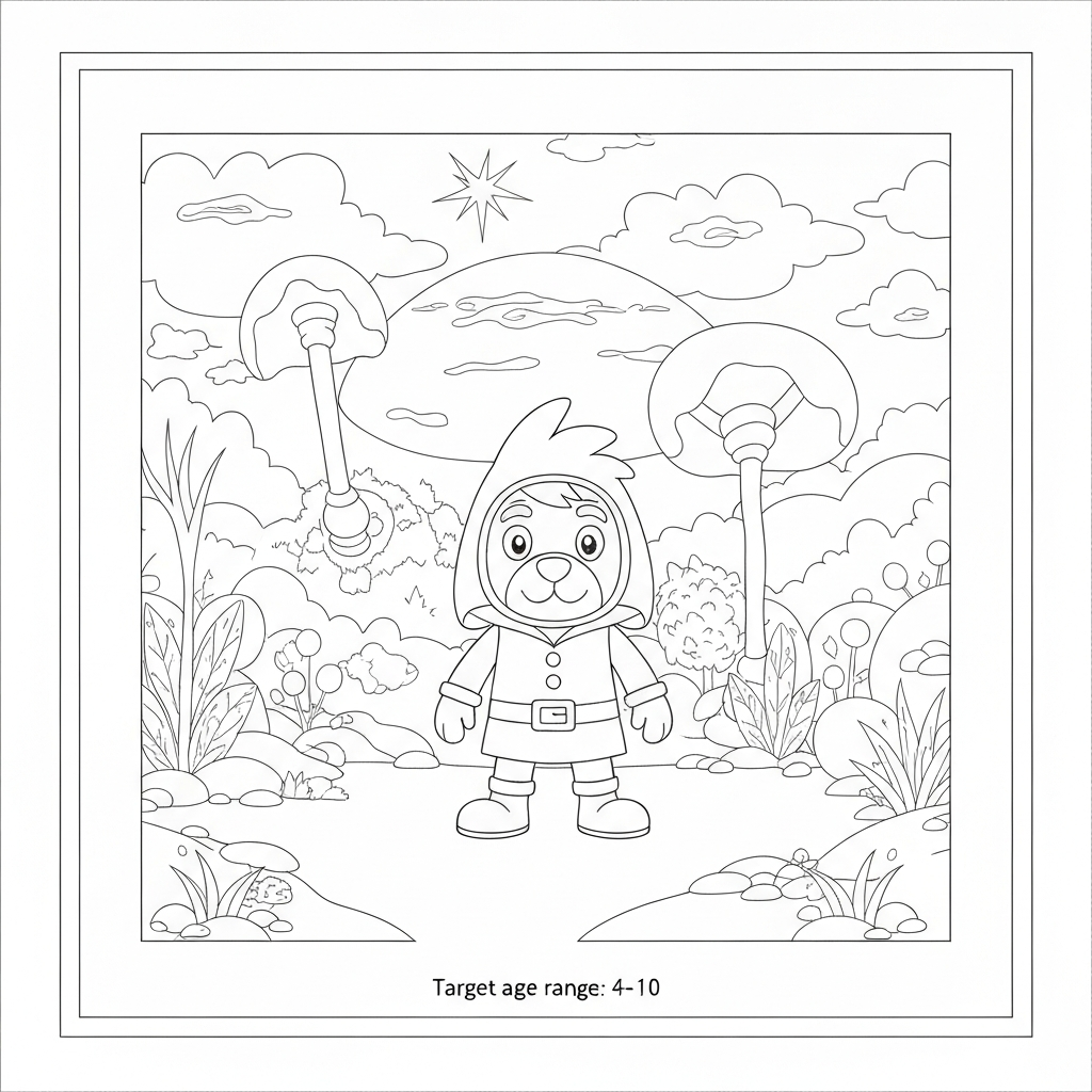 dogman cartoon coloring page