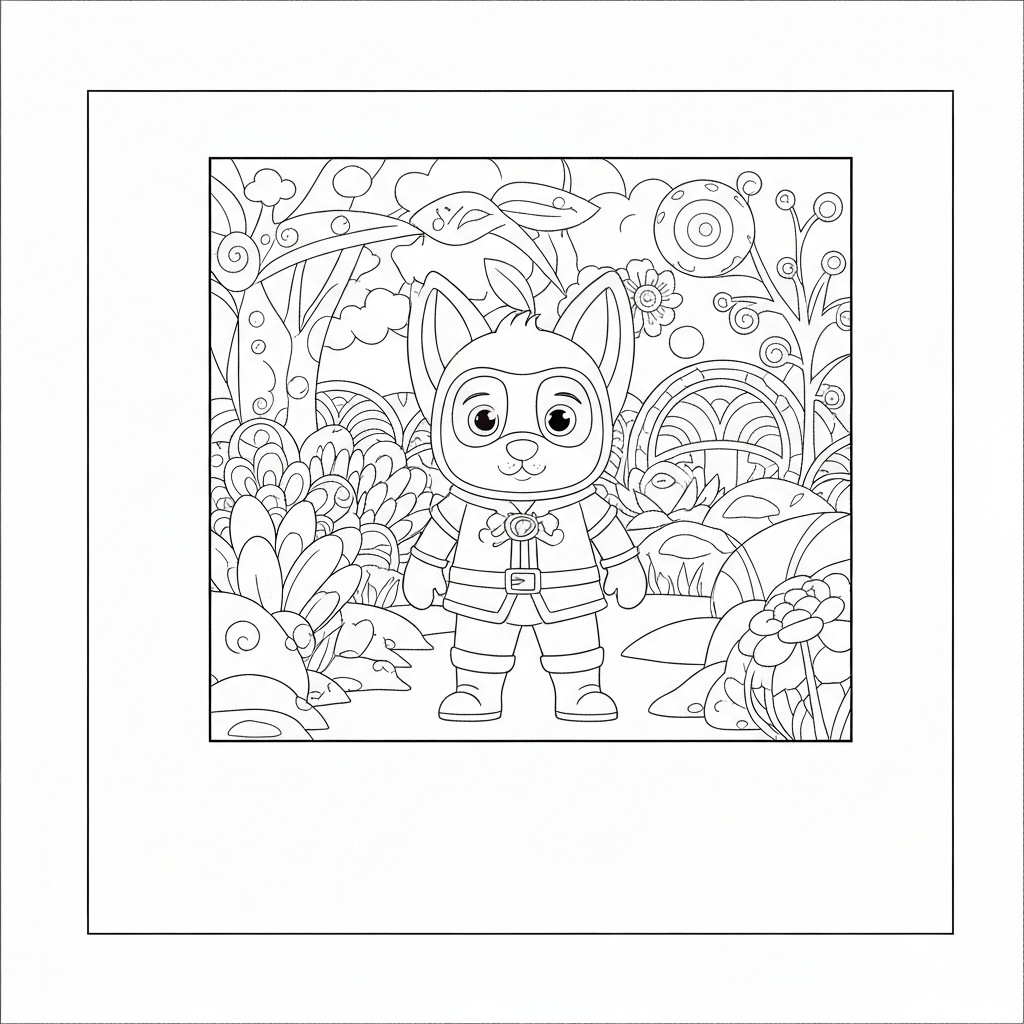 dogman decorative coloring page