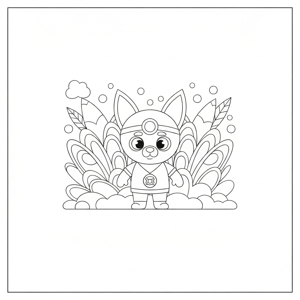 dogman mandala coloring page