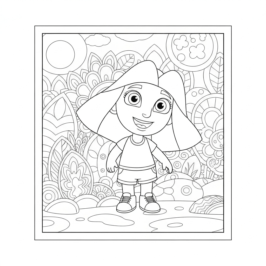 dora mandala coloring page