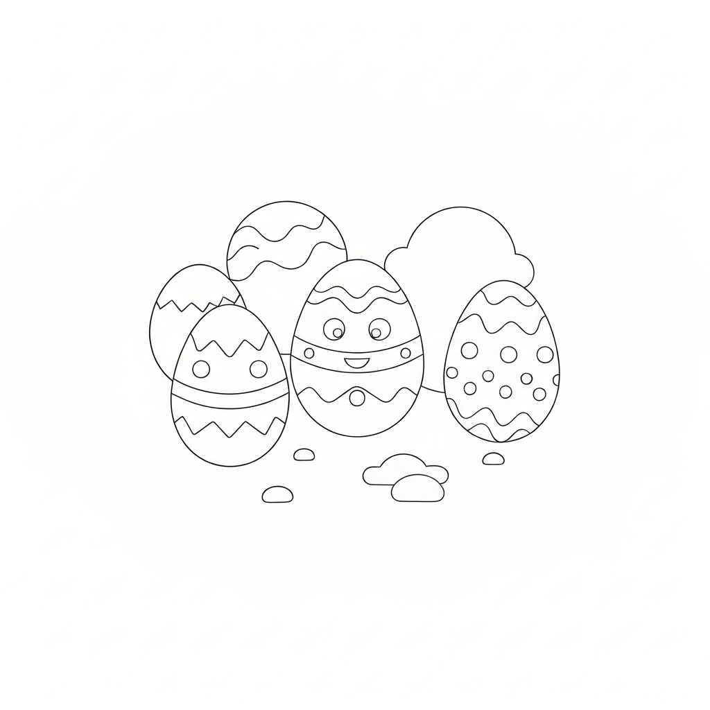 egg pattern coloring page