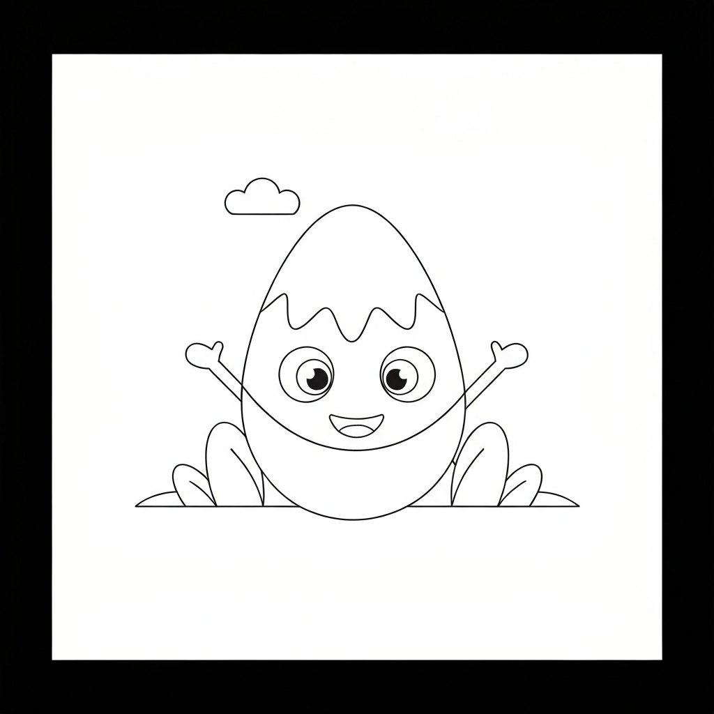 egg portrait coloring page