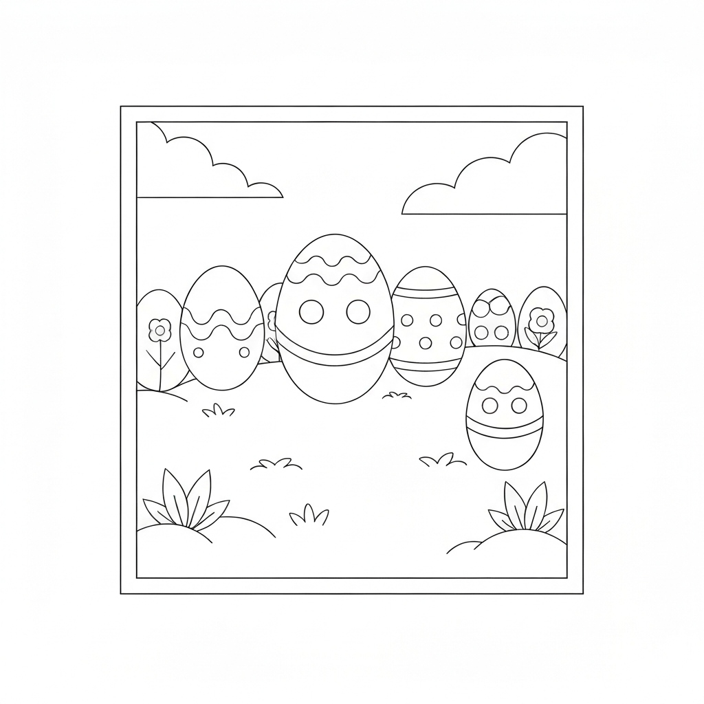 egg simple coloring page