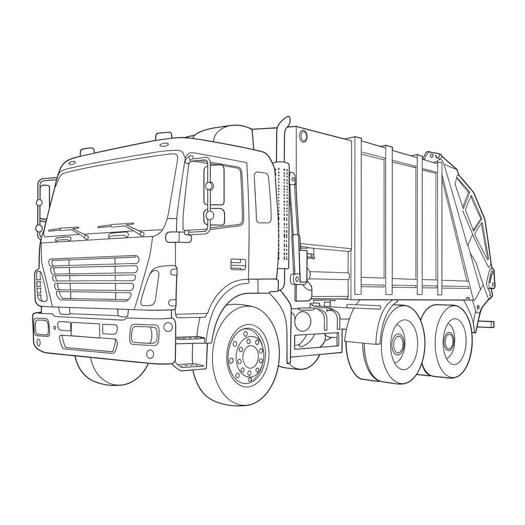 garbage truck coloring page