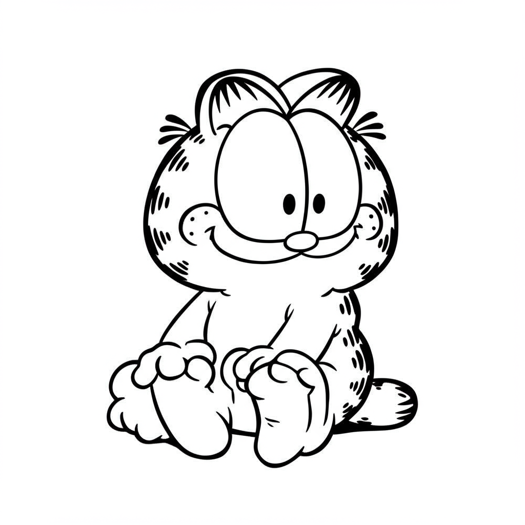 garfield baby coloring page