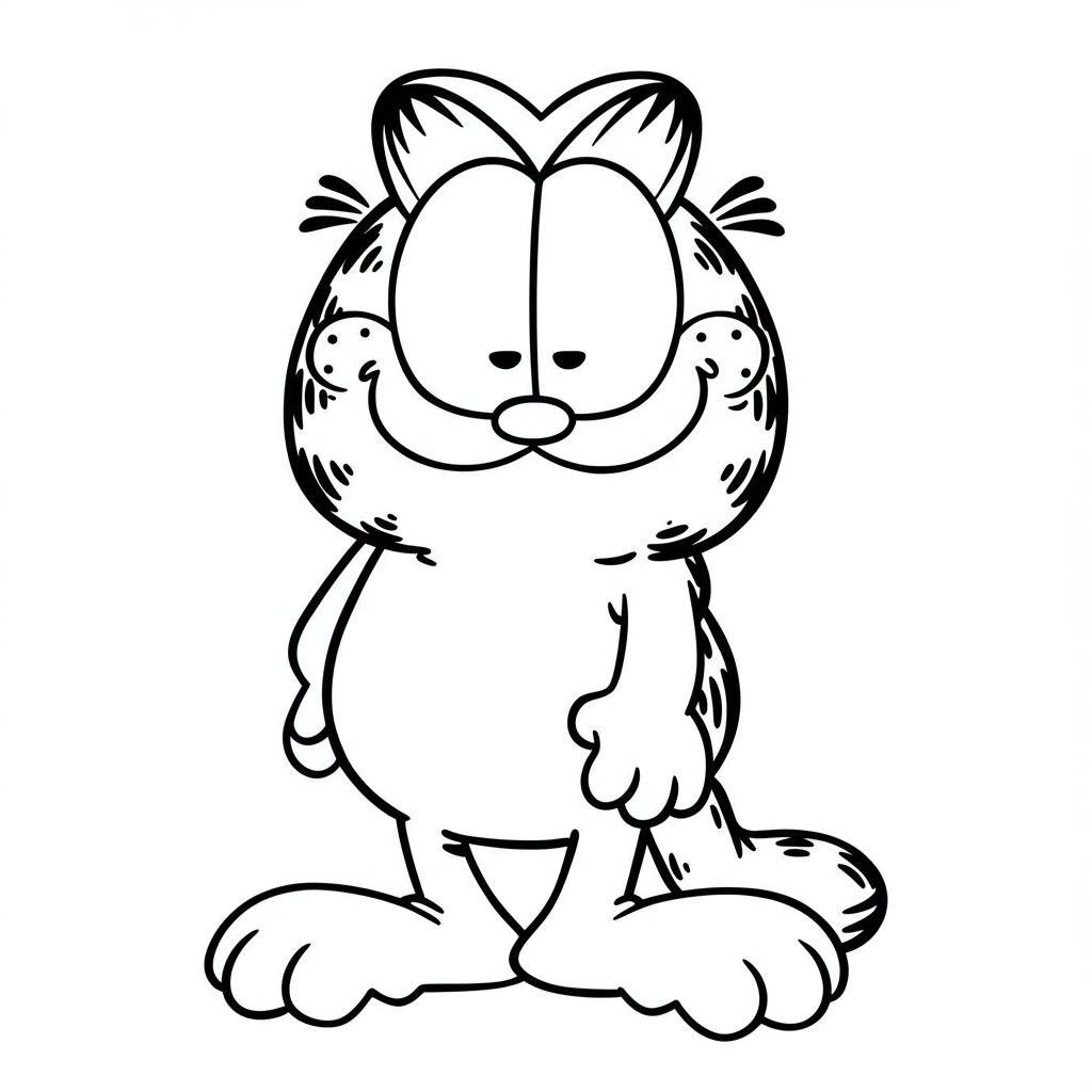 garfield educational coloring page
