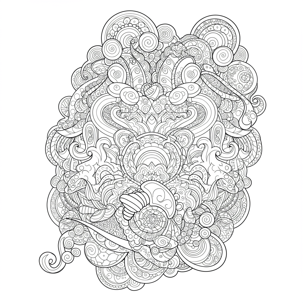 hard cartoon coloring page