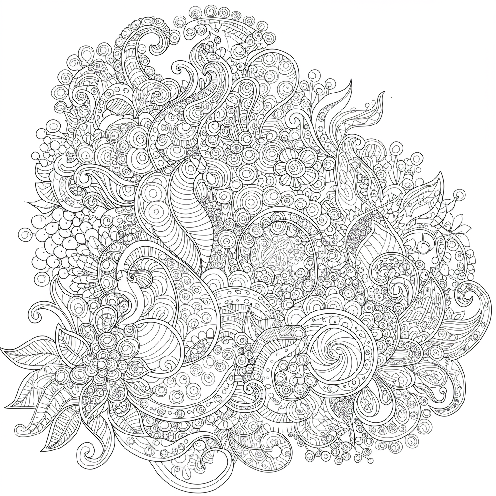 hard easy coloring page