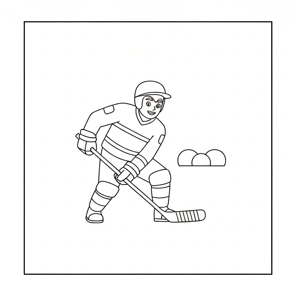hockey abstract coloring page