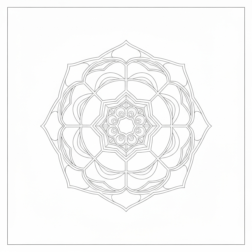 hockey mandala coloring page