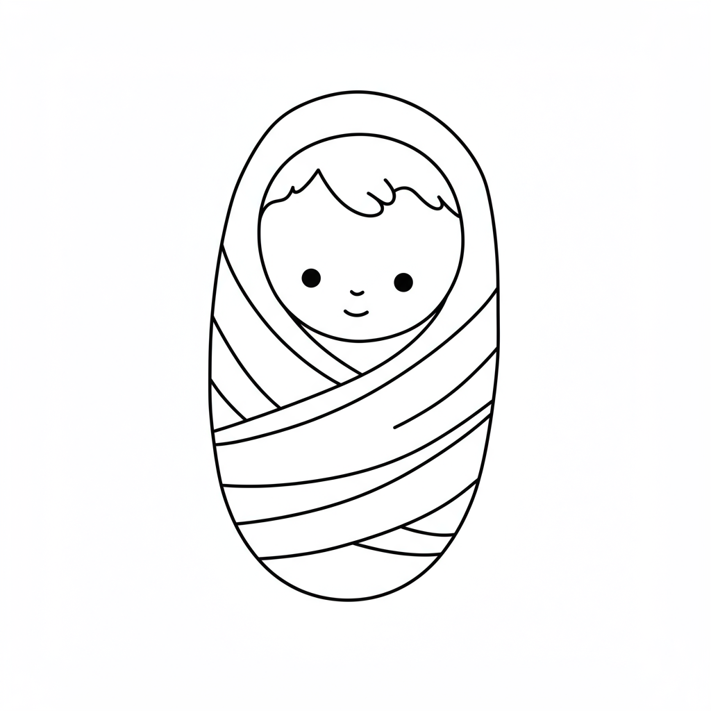 baby kleurplaat van jezus