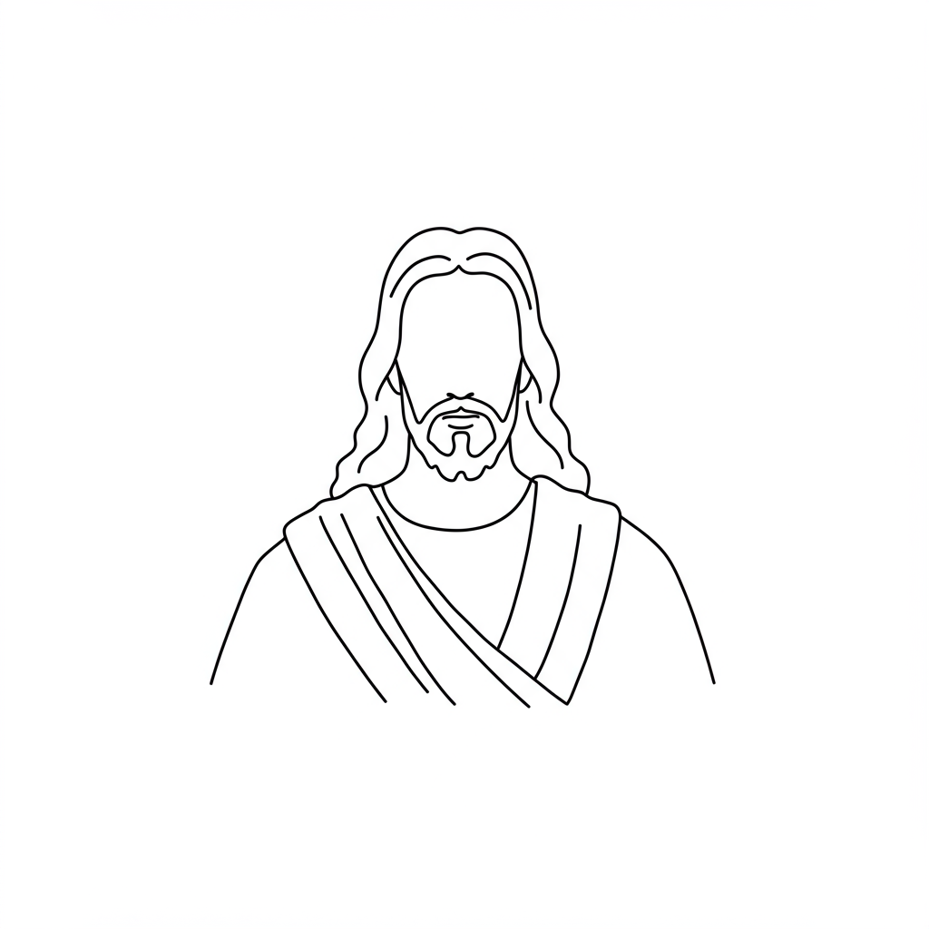 makkelijke kleurplaat van jezus