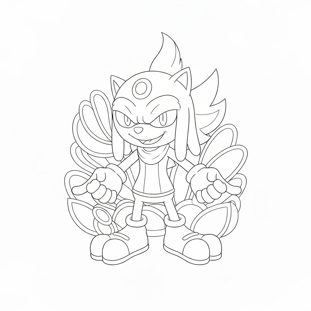 página para colorir mandala de knuckles