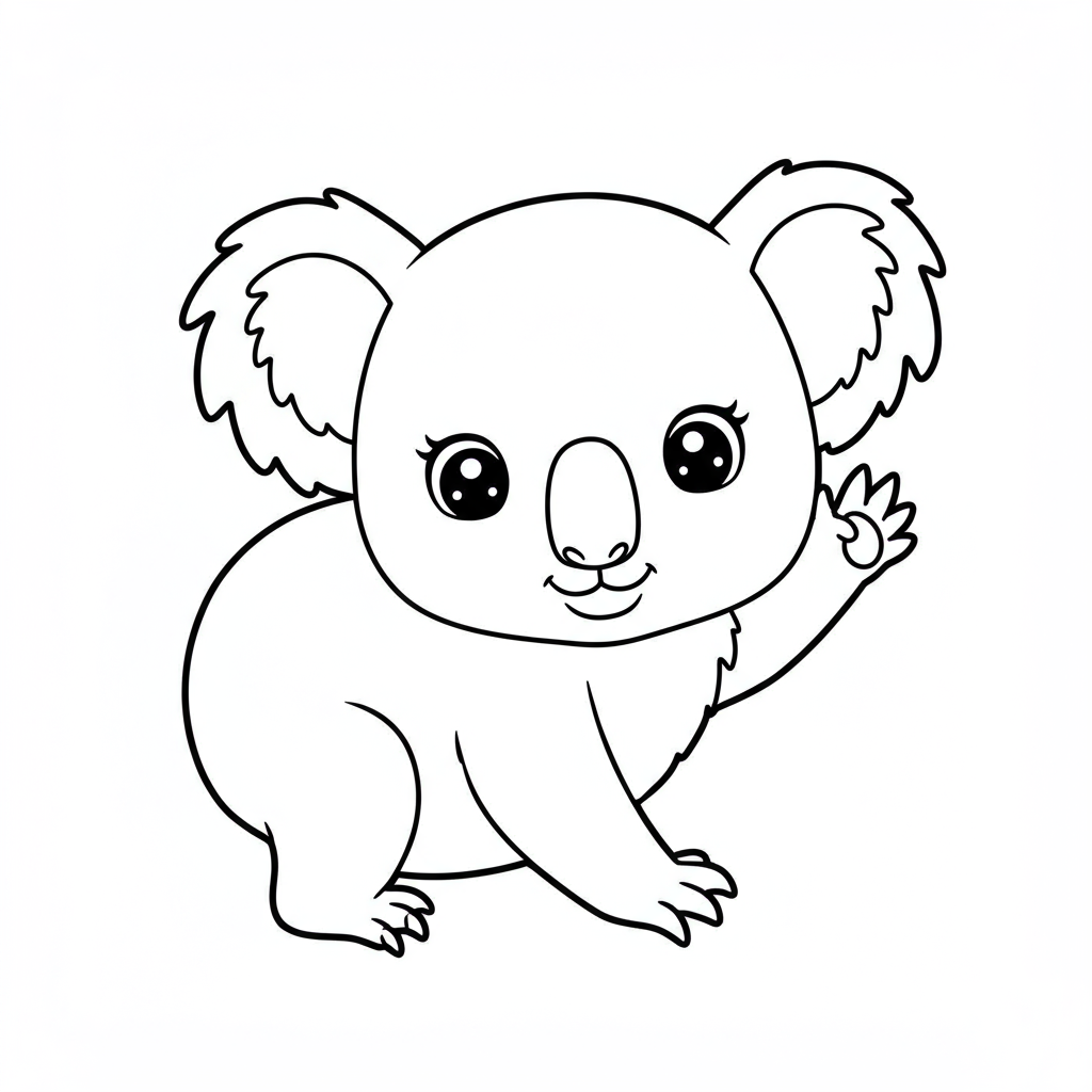 koala baby coloring page