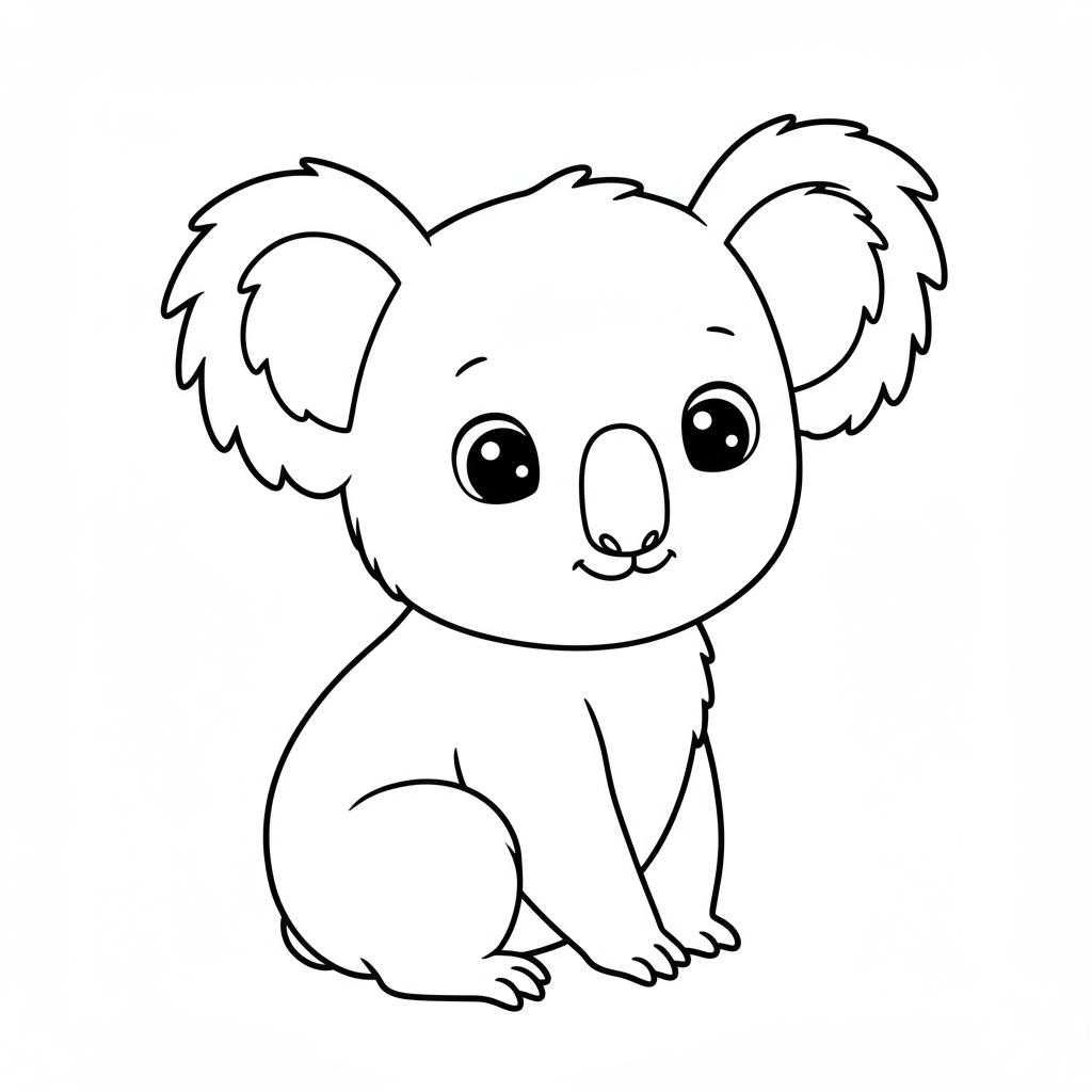 koala cartoon coloring page