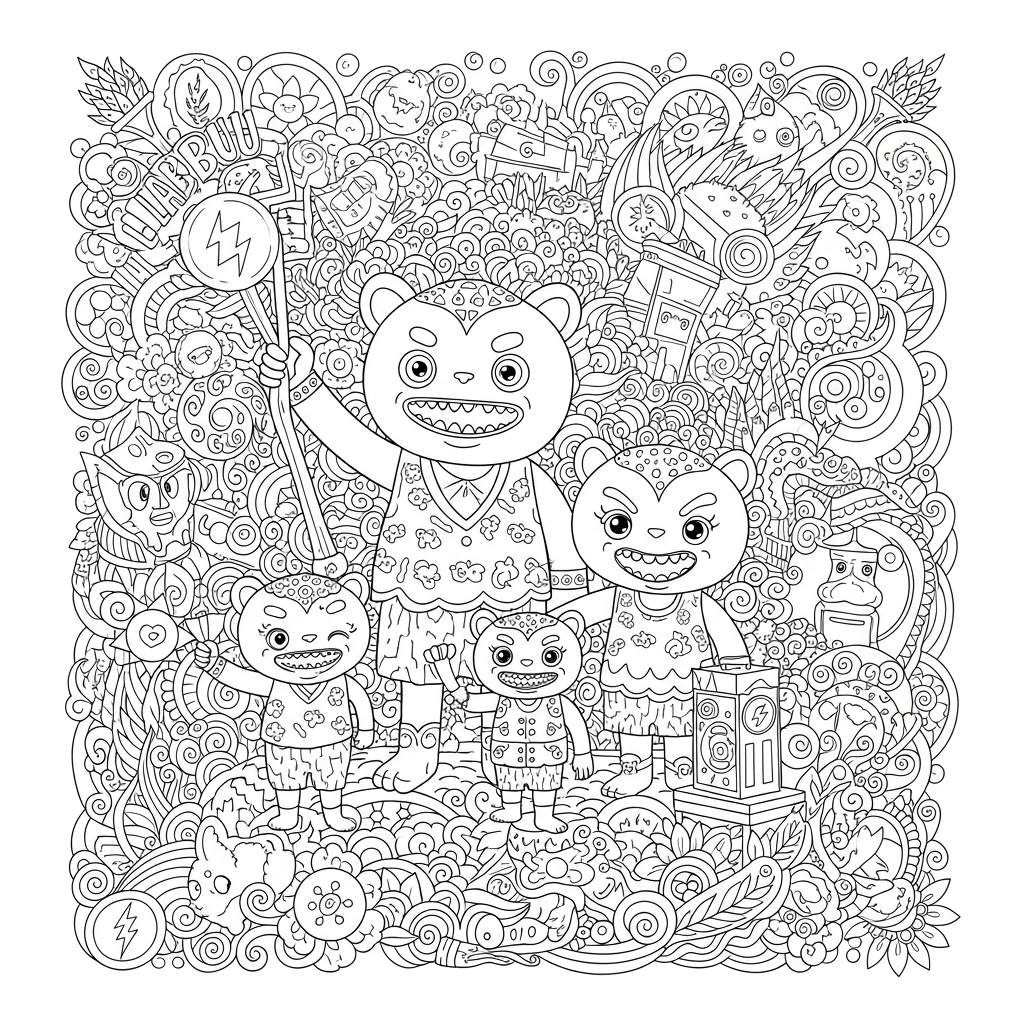 labubu big into energy  website family coloring page