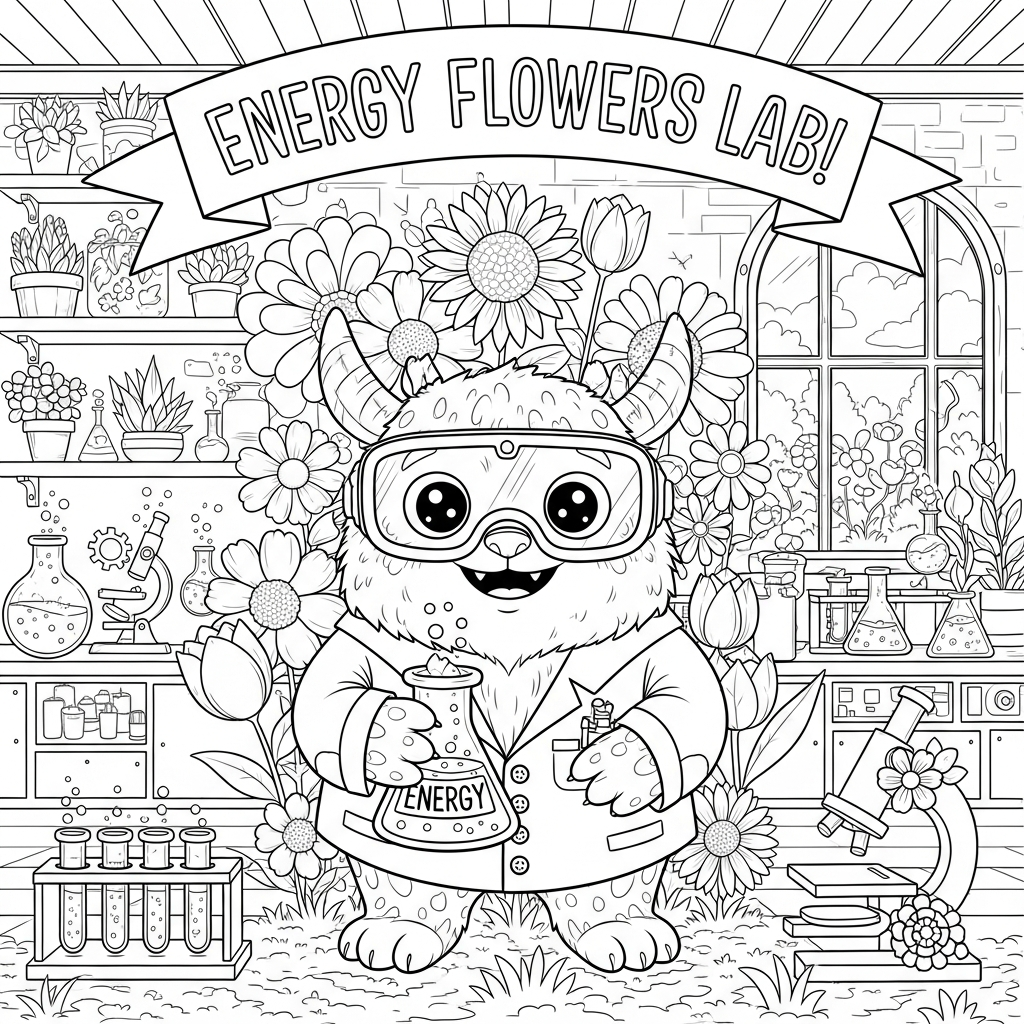 labubu big into energy  website flowers coloring page