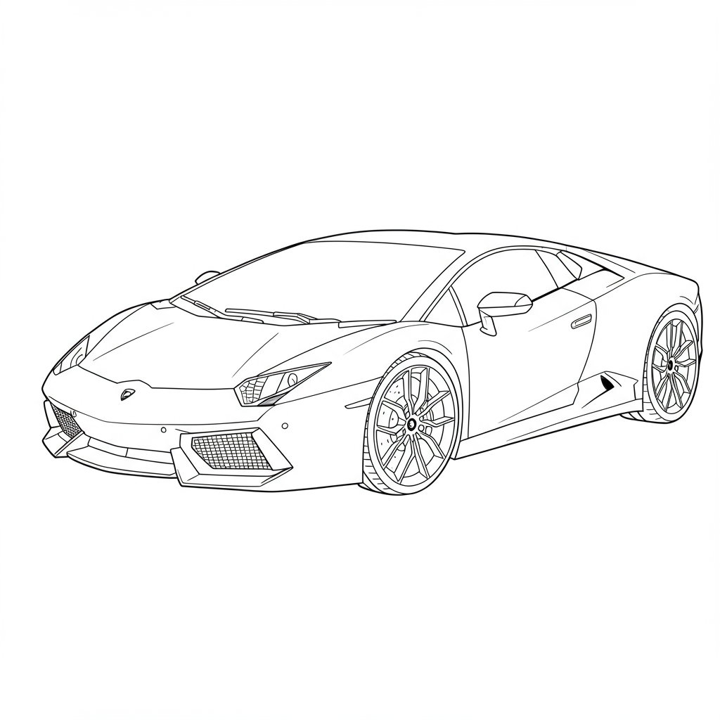 lamborghini abstract coloring page