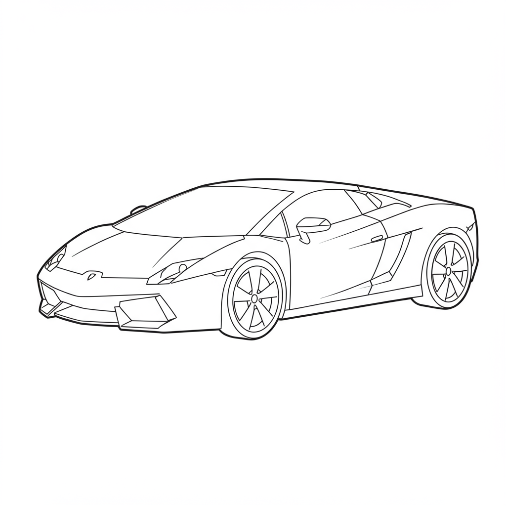 lamborghini baby coloring page