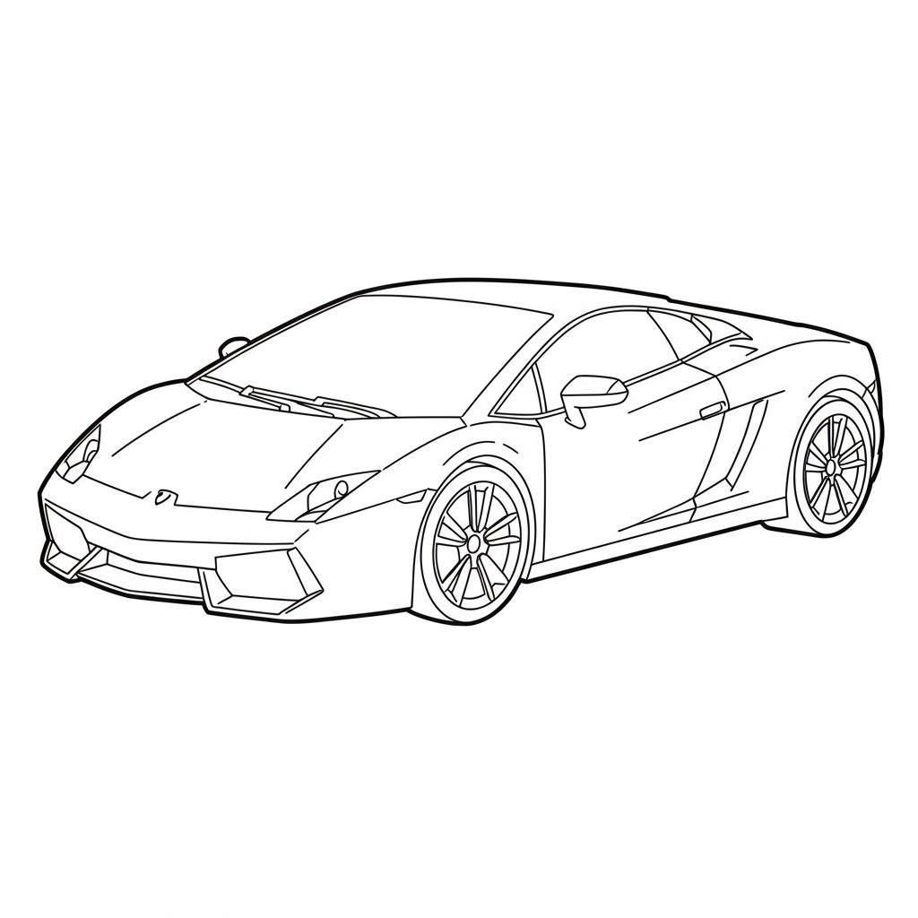 lamborghini cute coloring page