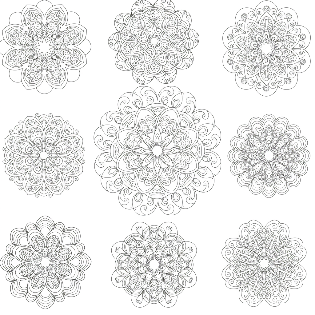 dibujos para colorear de mandalas de bebés