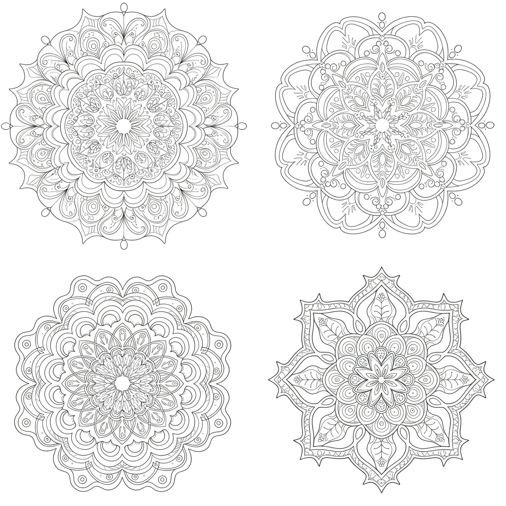 dibujos para colorear de mandalas lindos