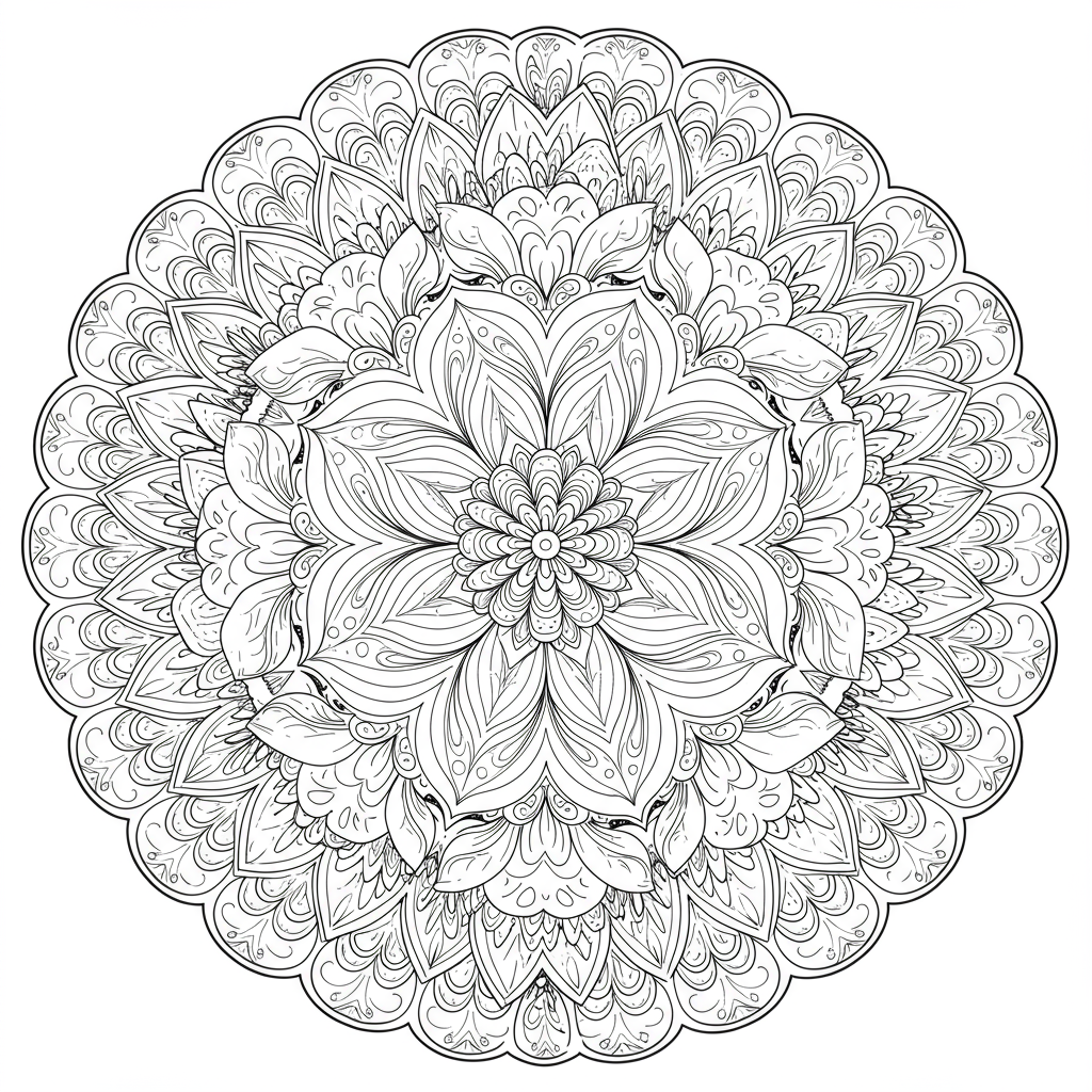 dibujos para colorear de mandalas de flores