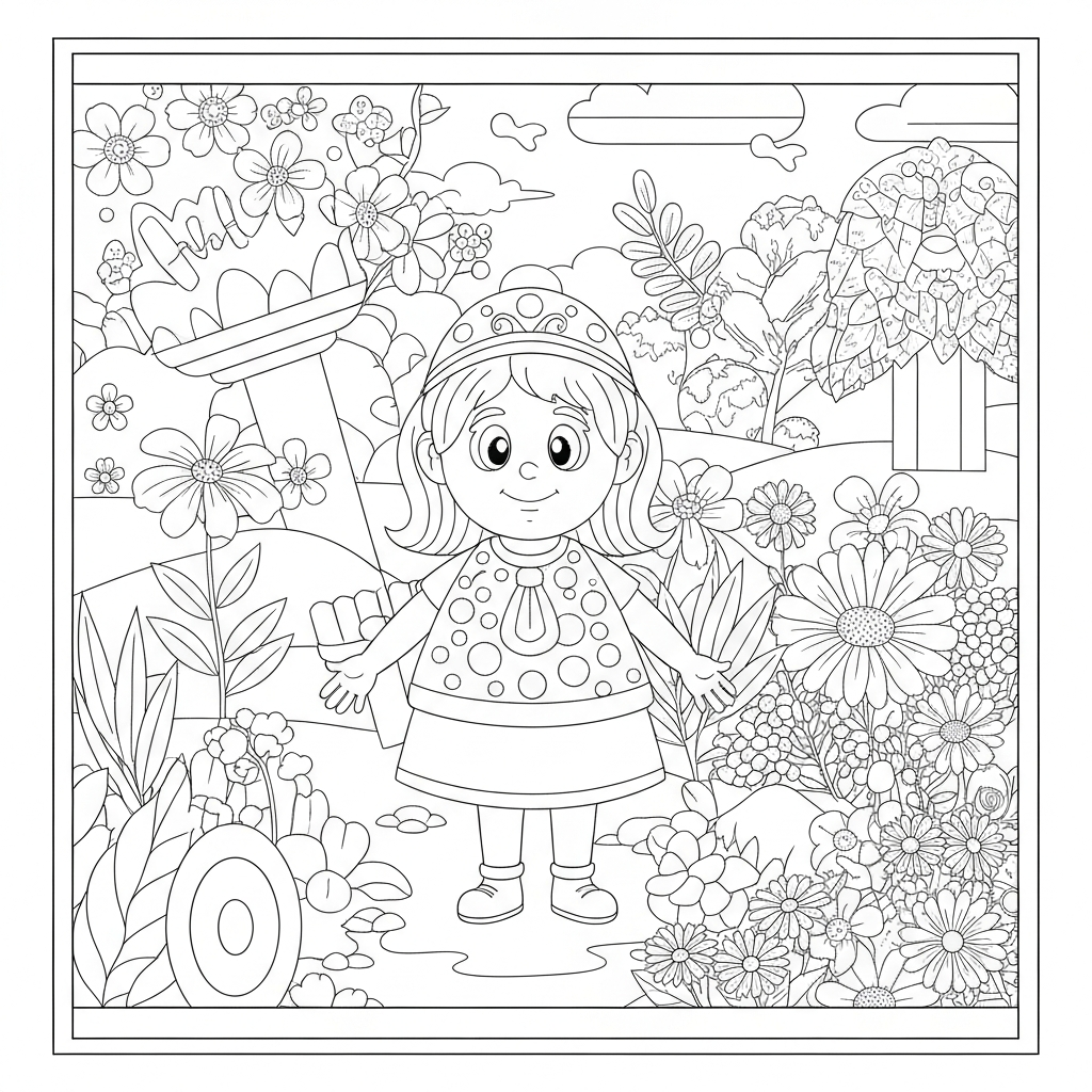 メモリアルデーの花のぬりえ