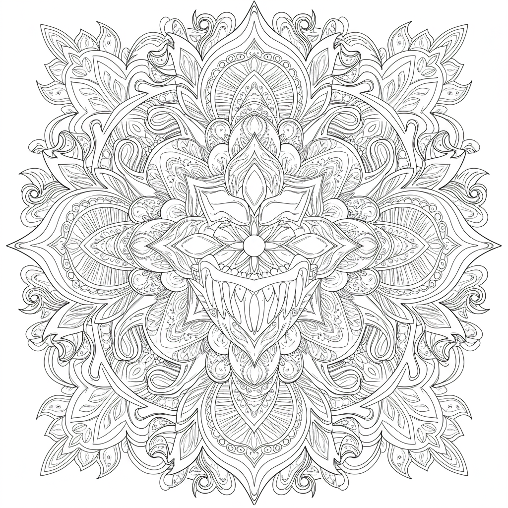 página para colorir mandala de monster jam