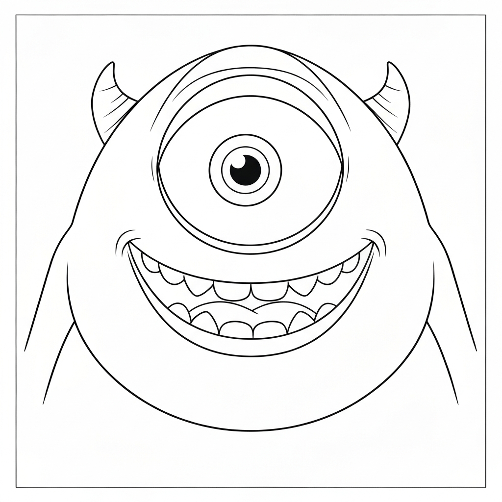 monsters inc portrait coloring page