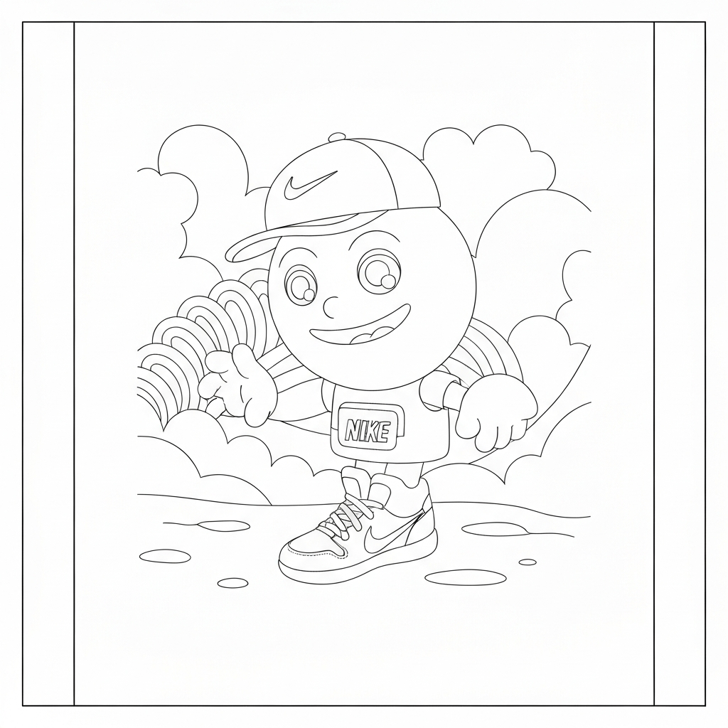 nike abstract coloring page
