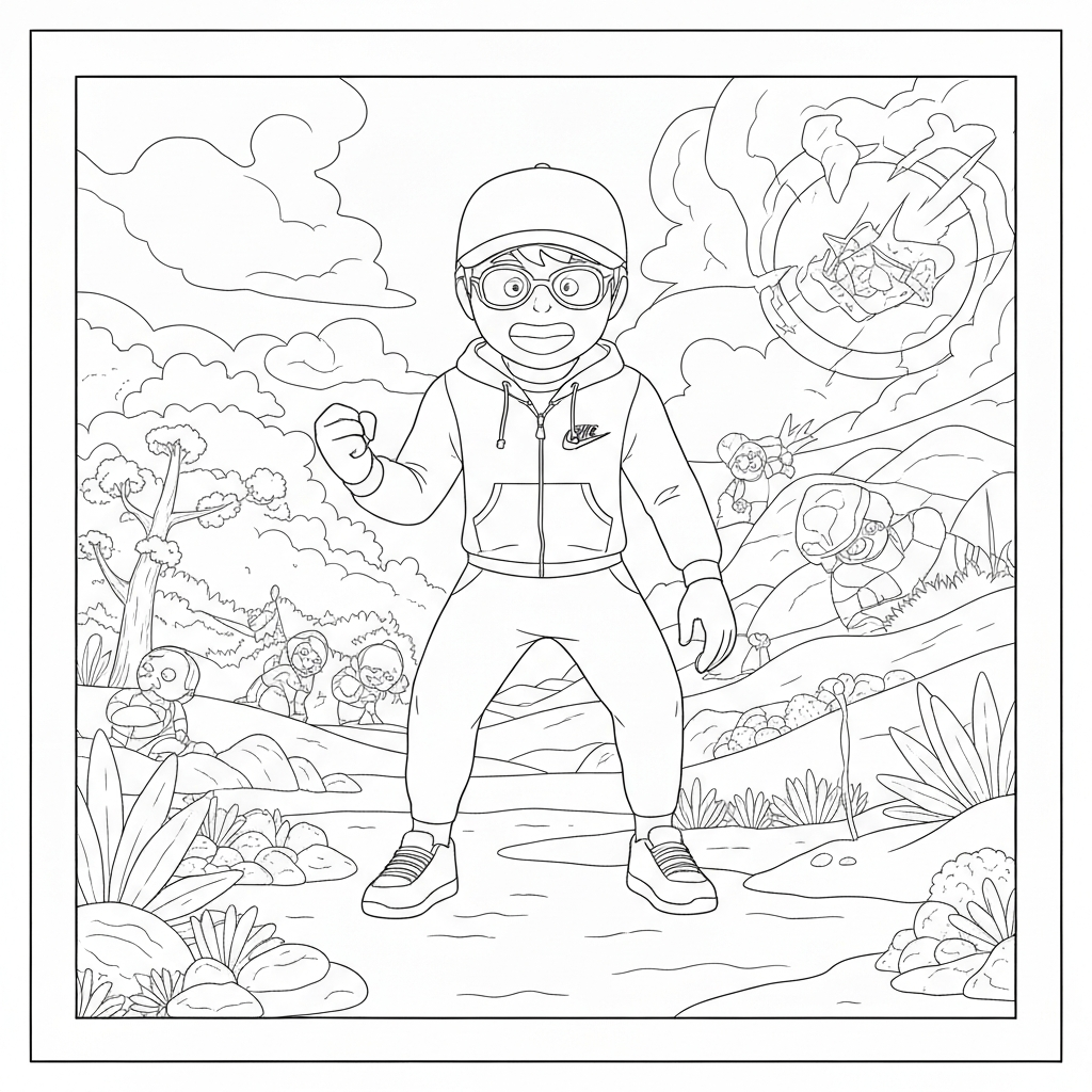 nike action coloring page