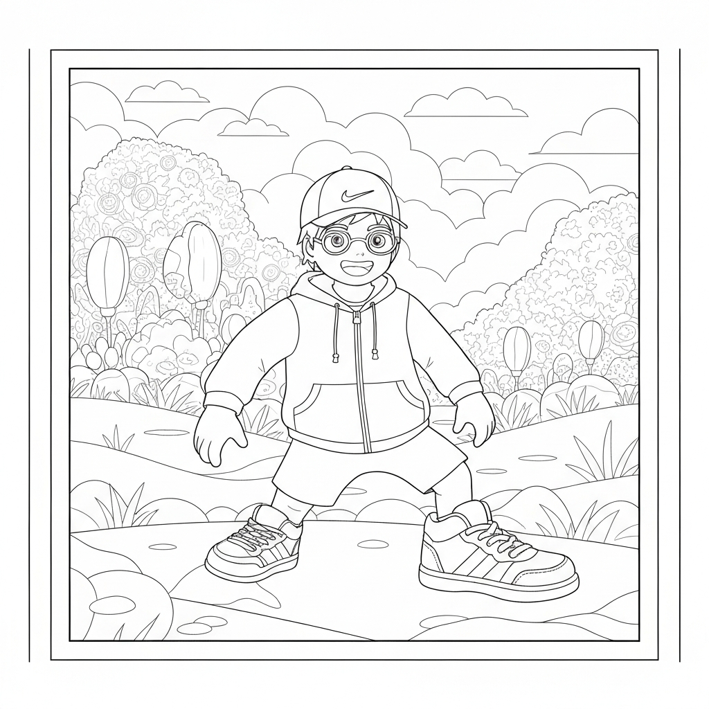 nike easy coloring page